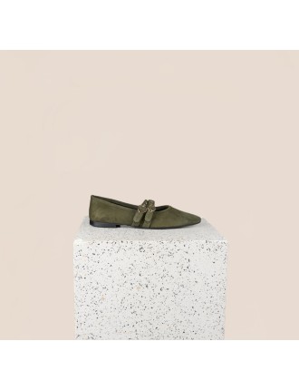 Best-Selling Como 2 Buckle - Olive Suede New Collection