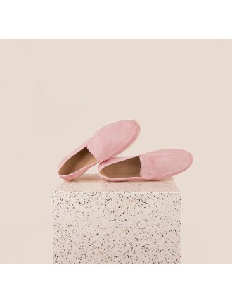 Best-Selling Lisa Sneaker Loafer - Salmon Suede In Stock